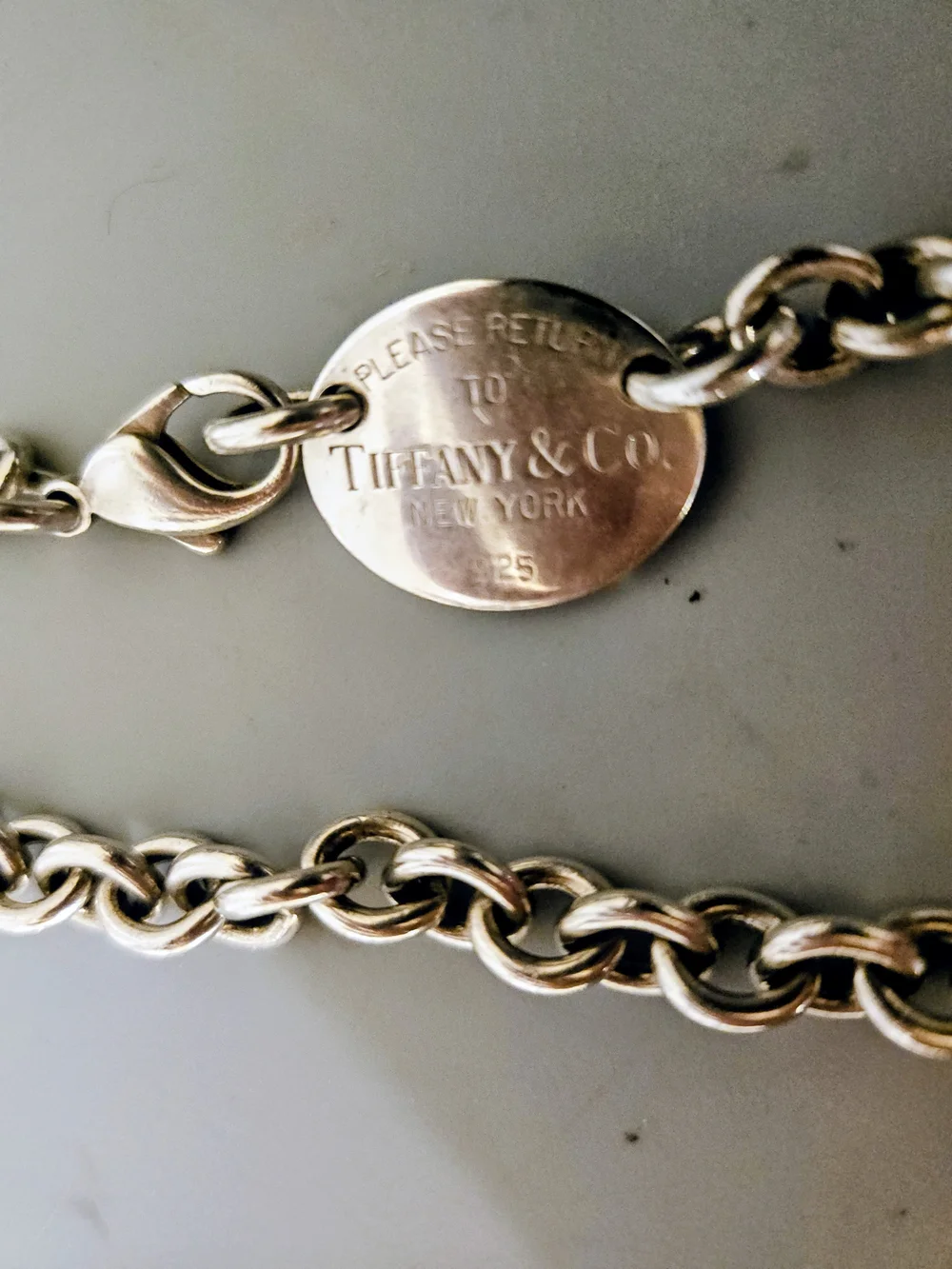 Tiffany & Co. Sterling Silver Return to Tiffany Link Necklace Vintage Price Firm